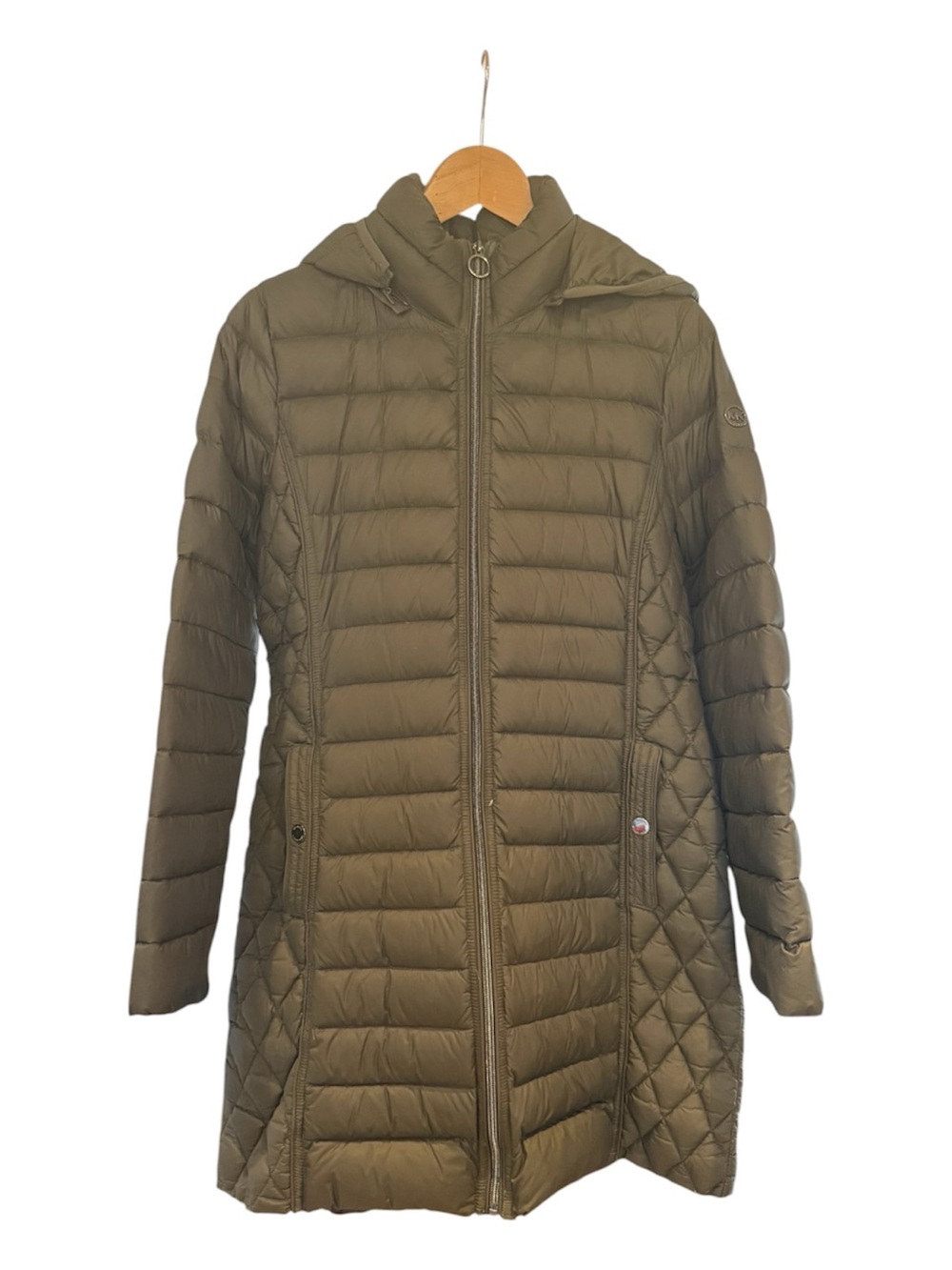 Michael Kors Olive Hooded Quilted Puffer Coat - Women